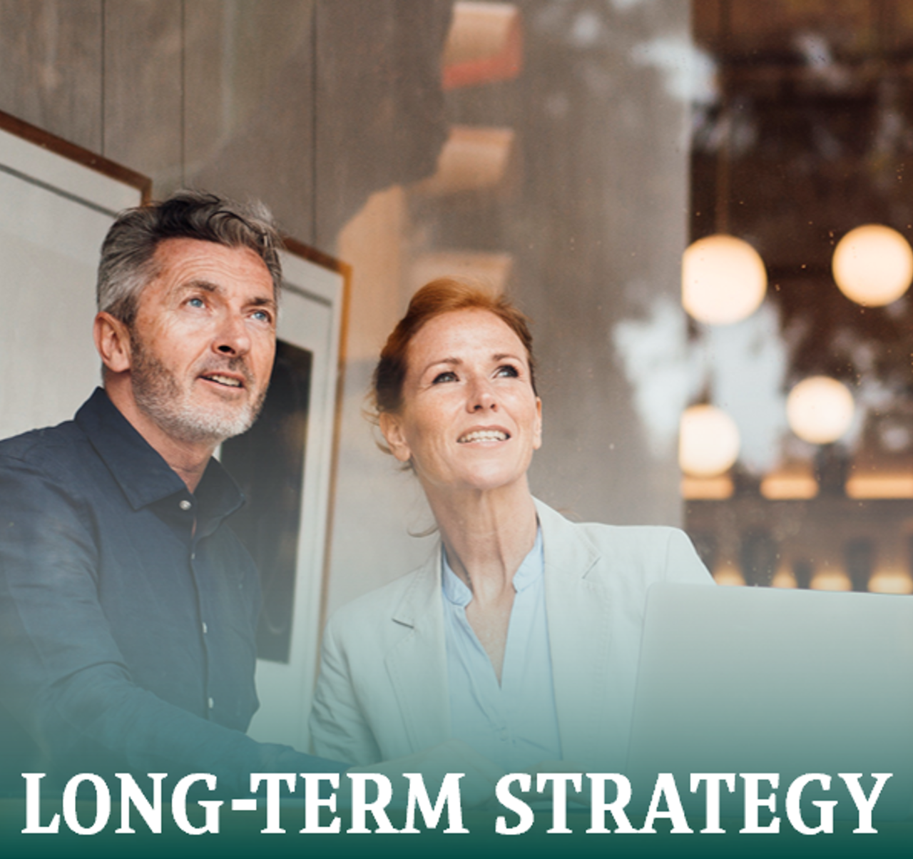 A couple watching the sky for a long-term strategy