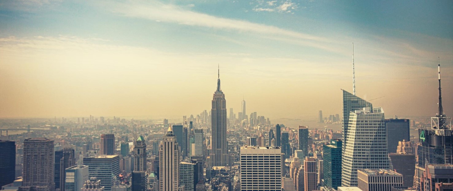 A city view with skyscrappers