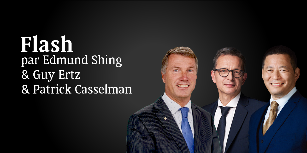 Bannière de présentation du flash par Edmund Shing, Global Chief Investment Officer, Guy Ertz, Deputy Global CIO, Patrick Casselman, Senior Investment Strategist